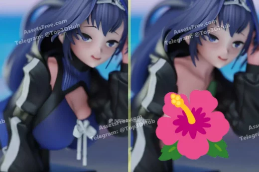 Double vertex ouro kronii summer outfit hololive en bust vtuber