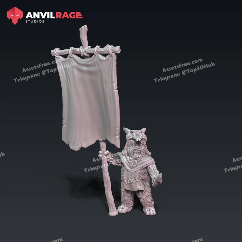 Ewok – Banner – AR215 – STL 3D Print Model | AssetsFree.com Ewok banner ar215