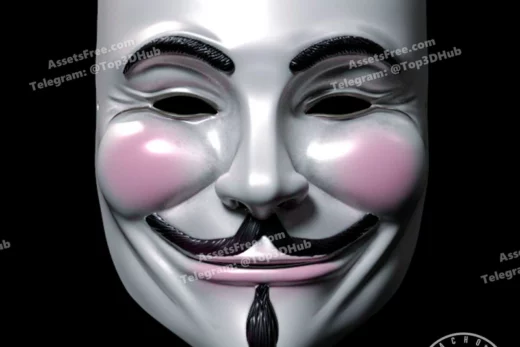 Fan art guy flawks mask from v for vendetta