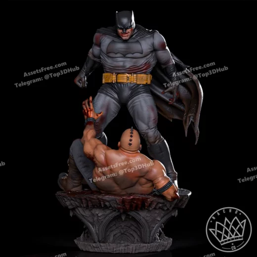 Fan art the dark knight v mutant leader statue