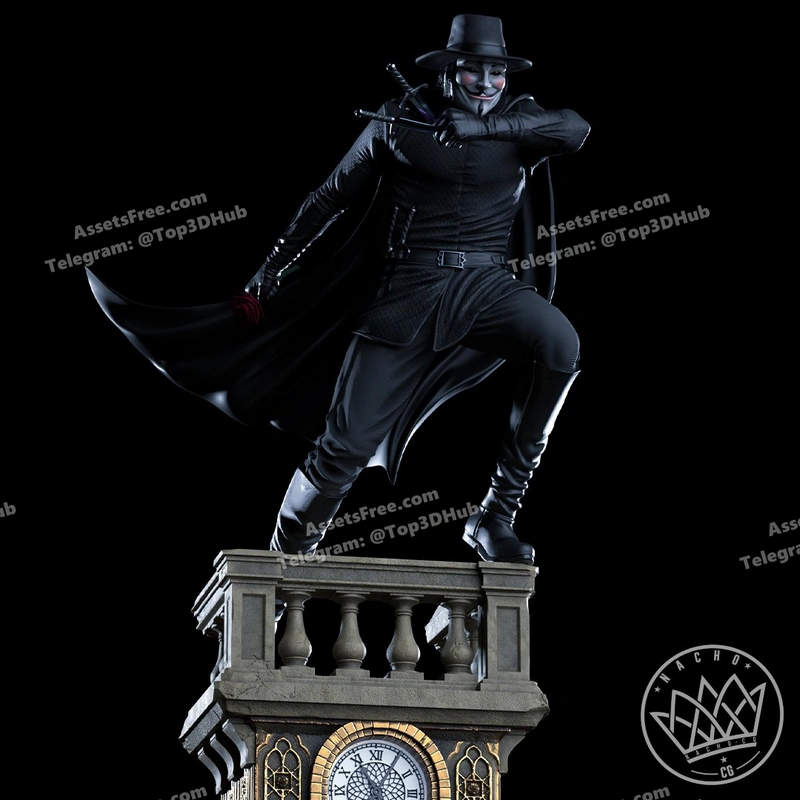 Fan art v for vendetta statue