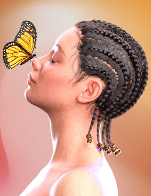 Final round rowline cornrow hair for genesis 9 81 and 8 female