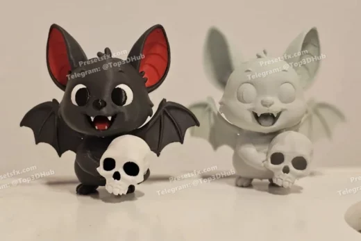 Fledermaus+mit+schädel stls