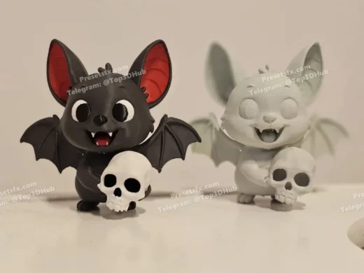 Fledermaus+mit+schädel stls