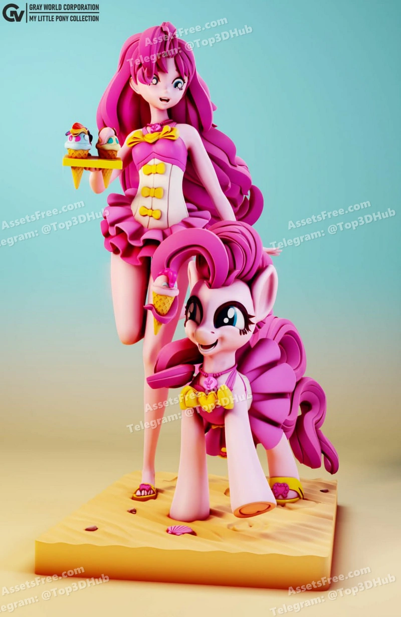 Gray world corporation pink beach sand set my little pony