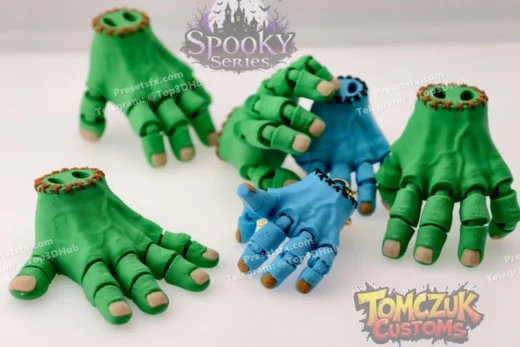 Handarticulatedkeychainams stls