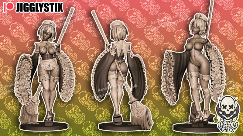 Jigglystix – Maid 2B nsfw – STL 3D Print Model | AssetsFree.com Jigglystix maid 2b nsfw