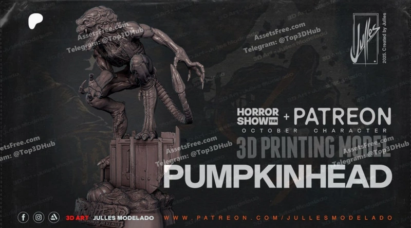 Julles_Modelado_Pumpkinhead_Print_Ok – STL 3D Print Model | AssetsFree.com Julles modelado pumpkinhead print ok