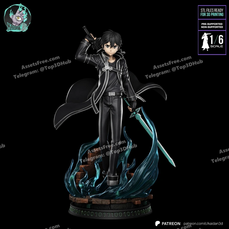 Kaidan – Kirito – STL 3D Print Model | AssetsFree.com Kaidan kirito