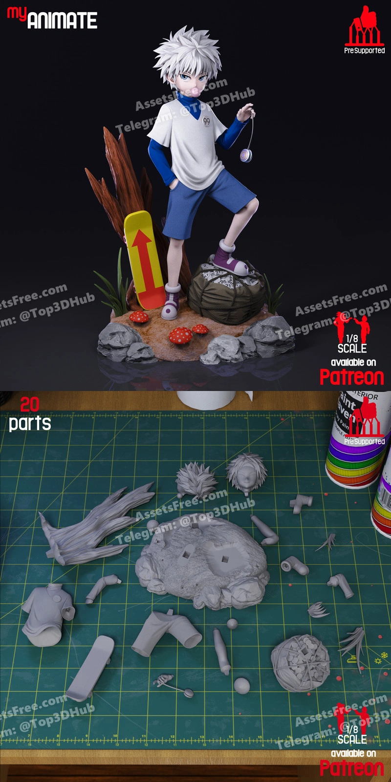 Killua – STL 3D Print Model | AssetsFree.com Killua