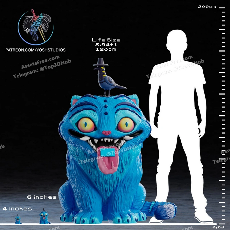 Life Size Derpy Tiger – STL 3D Print Model | AssetsFree.com Life size derpy tiger