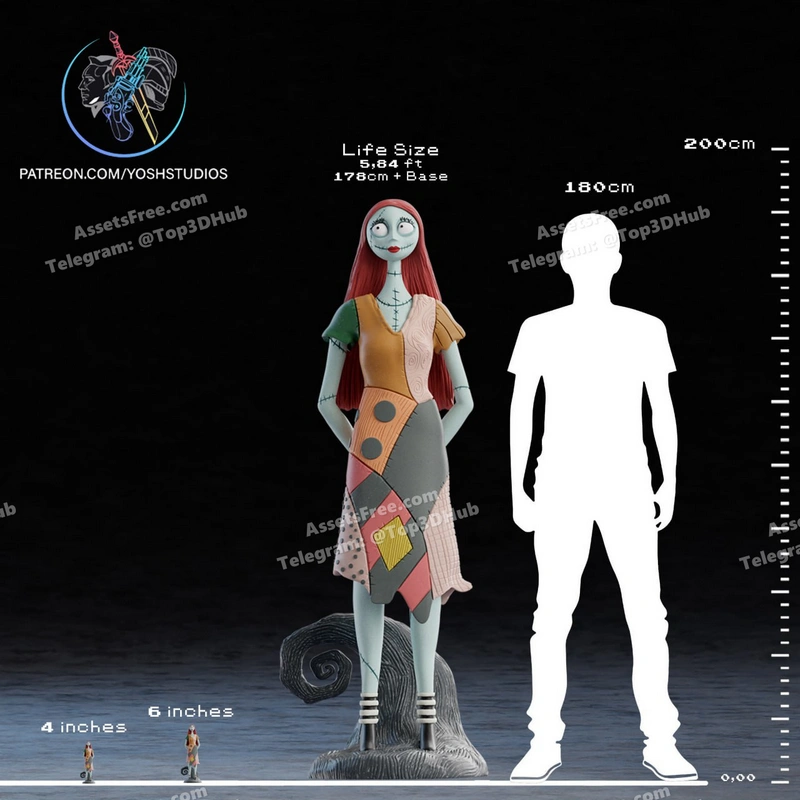 Life Size Sally (Nightmare Before Christmas) – STL 3D Print Model | AssetsFree.com Life size sally (nightmare before christmas)
