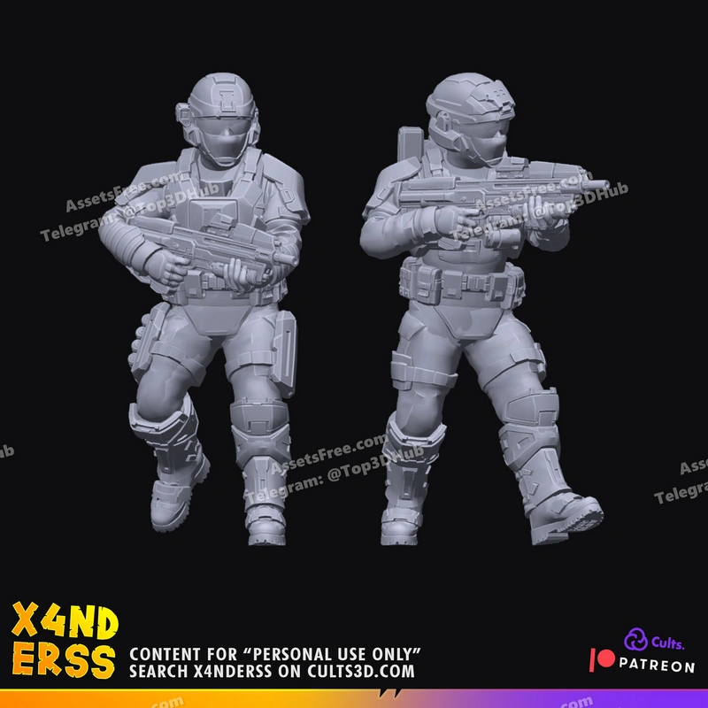 Marines set 2 (1-72) – STL 3D Print Model | AssetsFree.com Marines set 2 (1 72)
