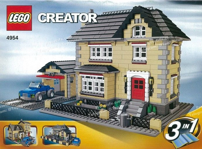 Model town house lego set