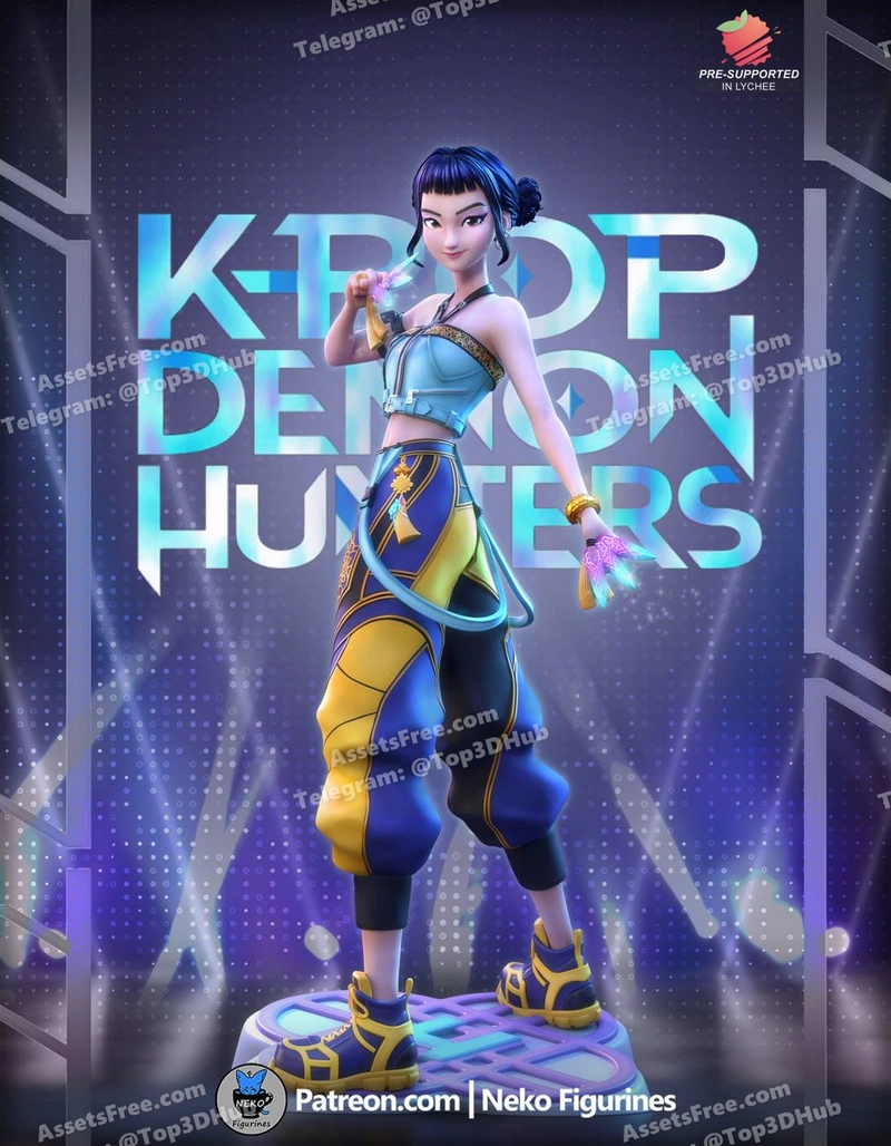 Neko Figurines Zoey Kpop Demon Hunters – STL 3D Print Model | AssetsFree.com Neko figurines zoey kpop demon hunters