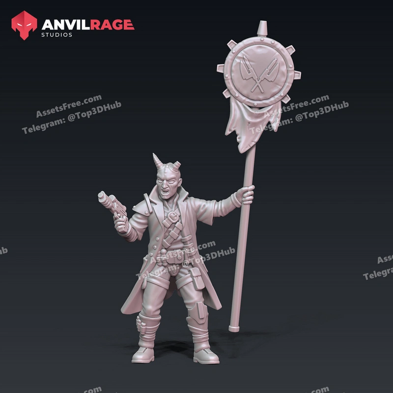 Pirate – Banner – AR214 – STL 3D Print Model | AssetsFree.com Pirate banner ar214