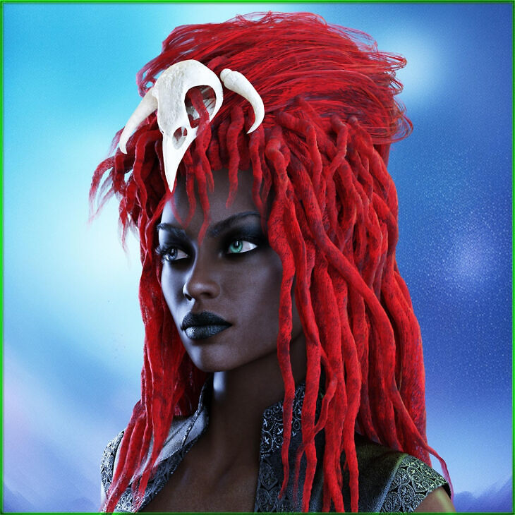 Prae voodoo priestess hair for g8g9 daz