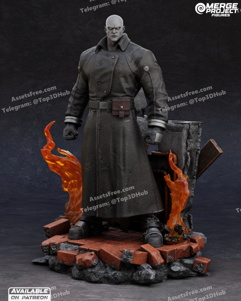 Resident Evil – Mr X – Merge Project – STL 3D Print Model | AssetsFree.com Resident evil mr x merge project