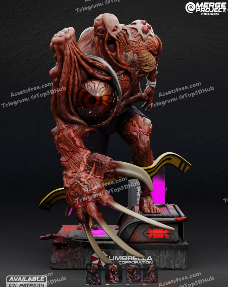 Resident Evil – Willian Birking – Merge Project – STL 3D Print Model | AssetsFree.com Resident evil willian birking merge project