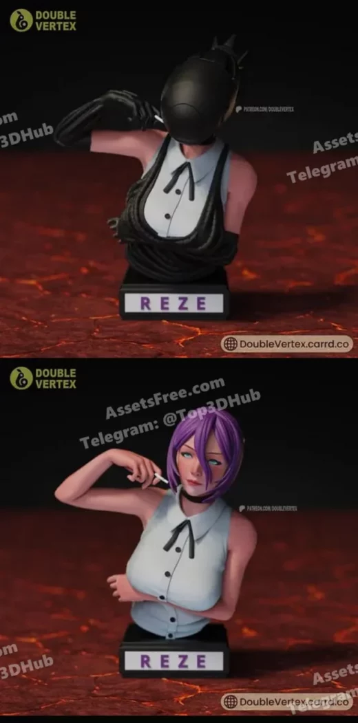 Reze & bomb devil figura chainsaw man bust nsfw doublevertex
