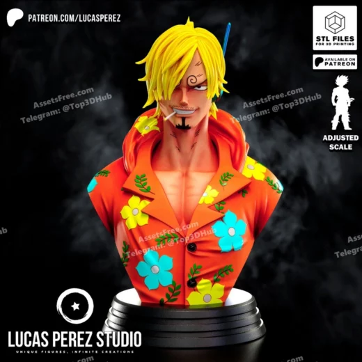 Sanji bust stl