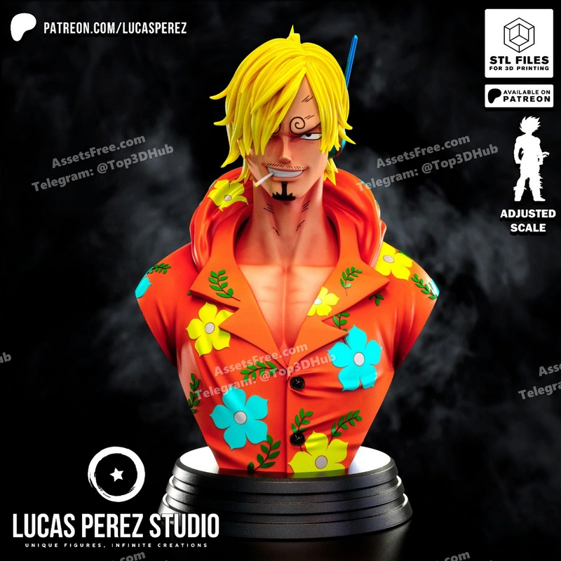Sanji bust stl
