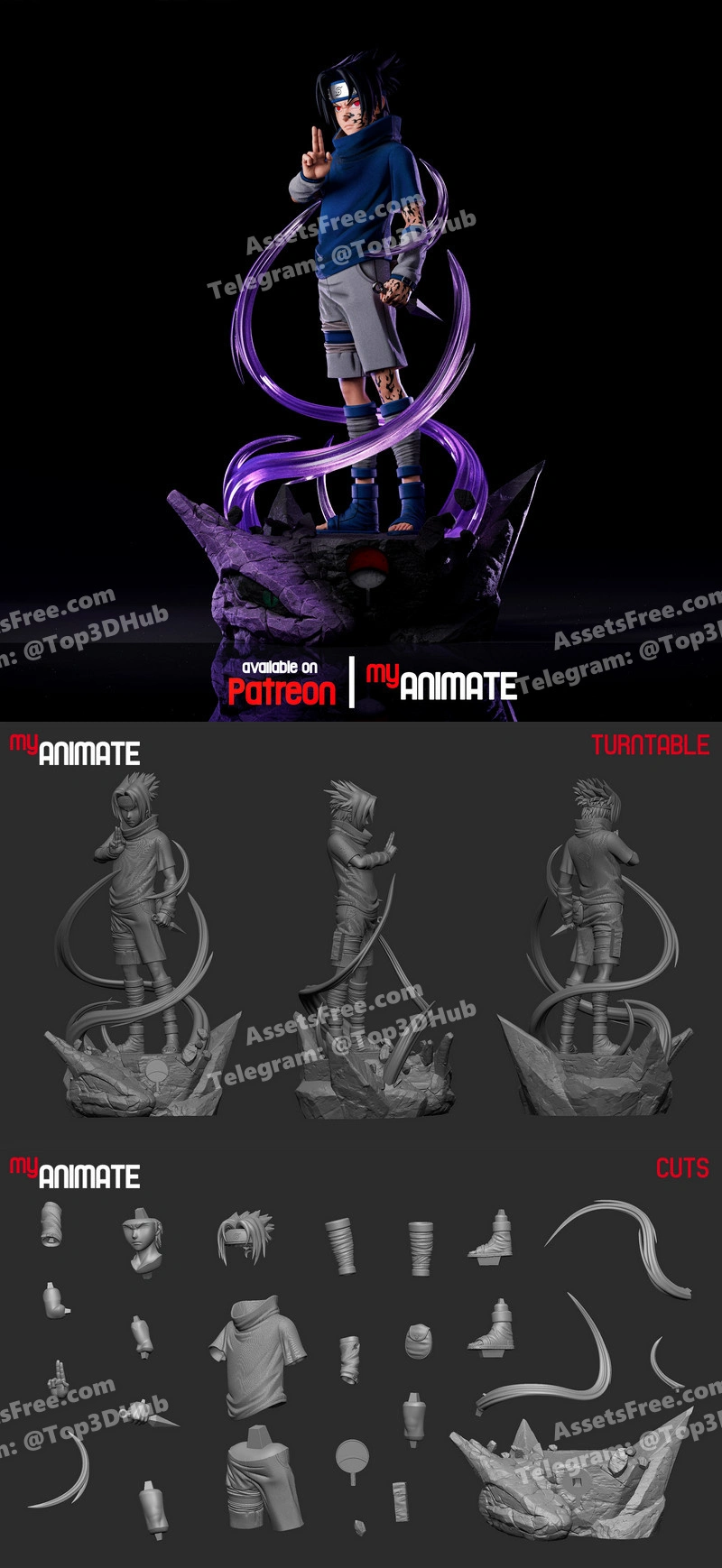 Sasuke – STL 3D Print Model | AssetsFree.com Sasuke