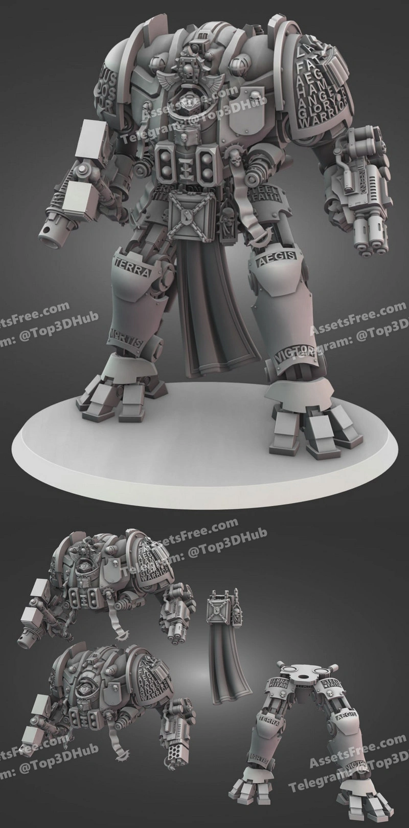 Saturnine Grand Master Dread Knight Multi Part – STL 3D Print Model | AssetsFree.com Saturnine grand master dread knight multi part