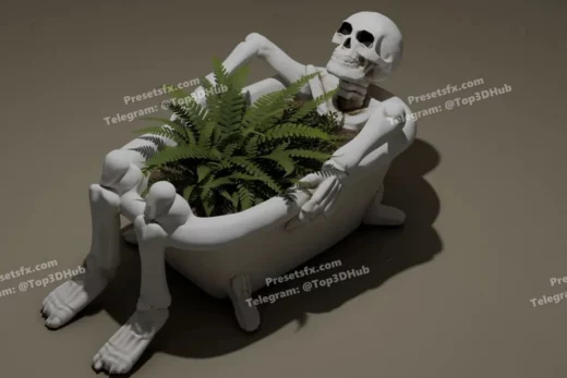 Skeleton s+bath+time stls