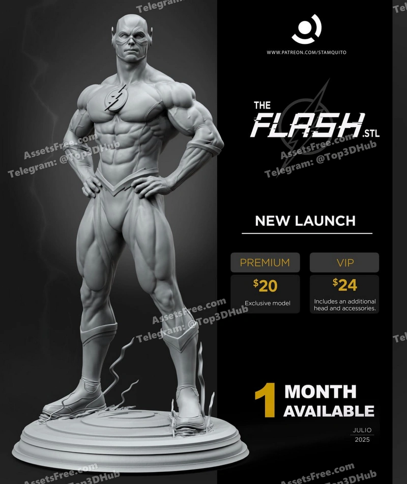 THE FLASH – STL 3D Print Model | AssetsFree.com The flash