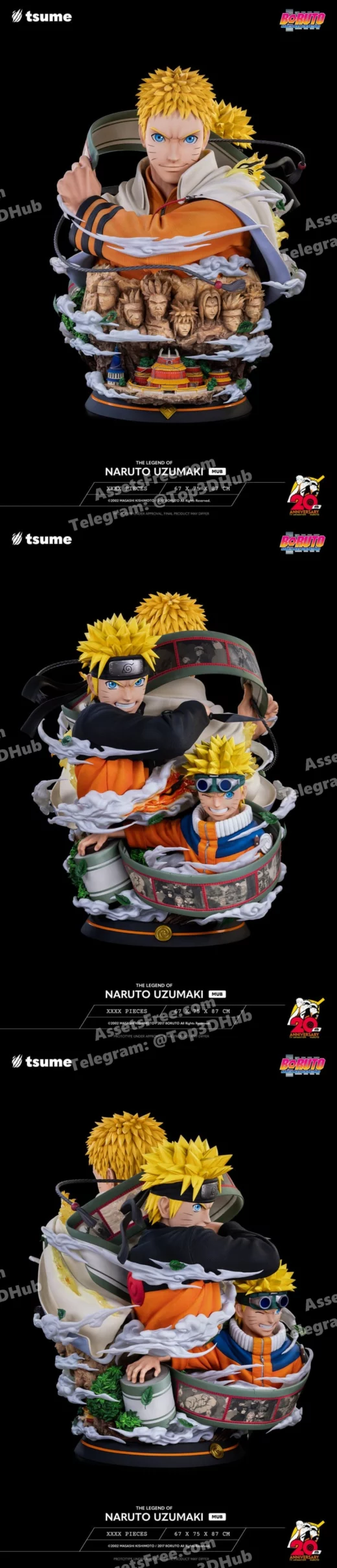 The legend of naruto uzumaki bust tsume art