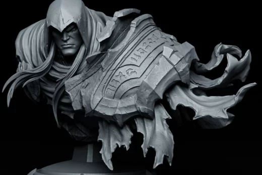 Tanuki figures war bust