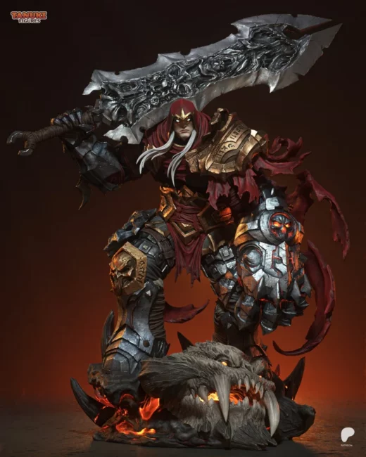 Tanuki figures war fullsize