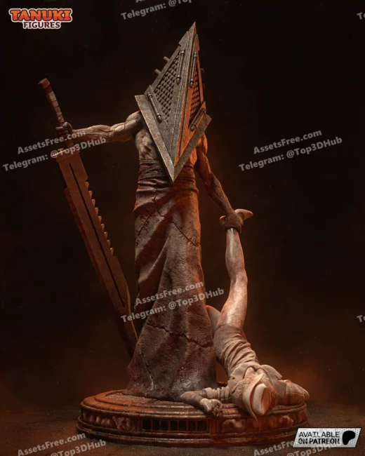 Tanuki figures pyramid head