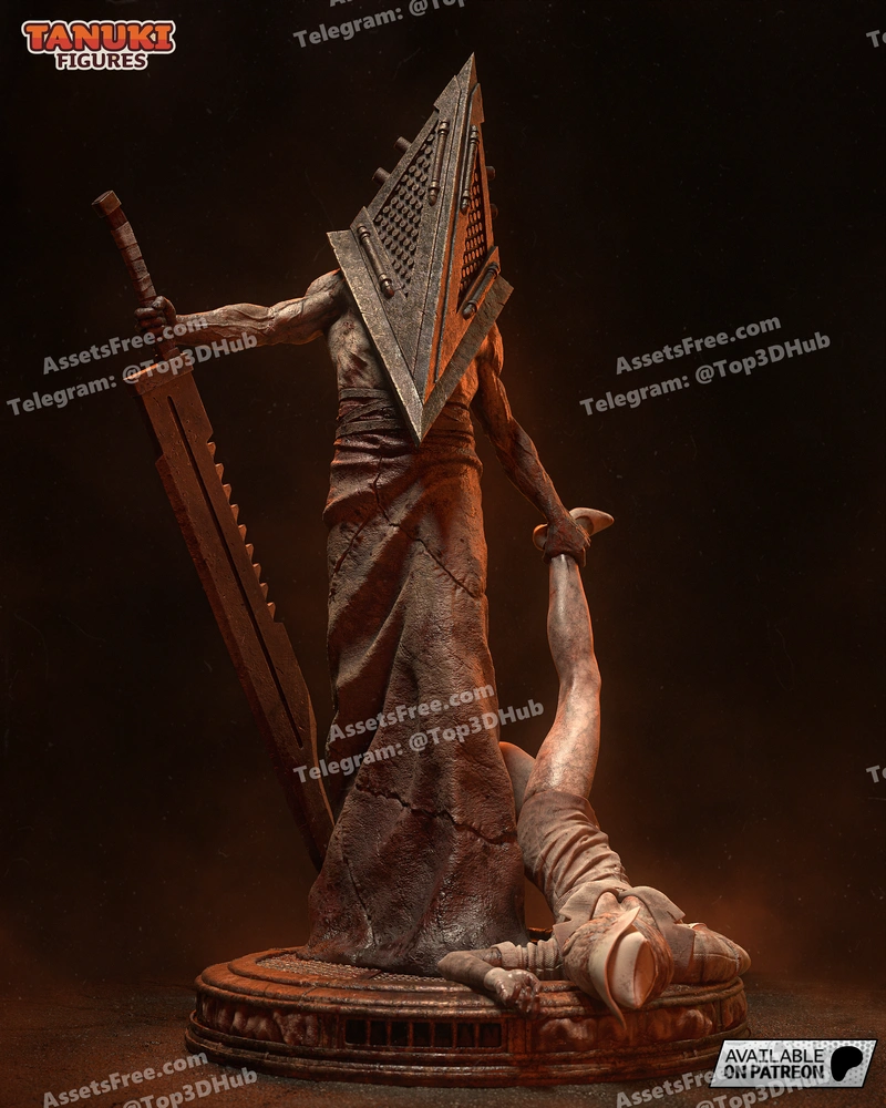 Tanuki figures pyramid head