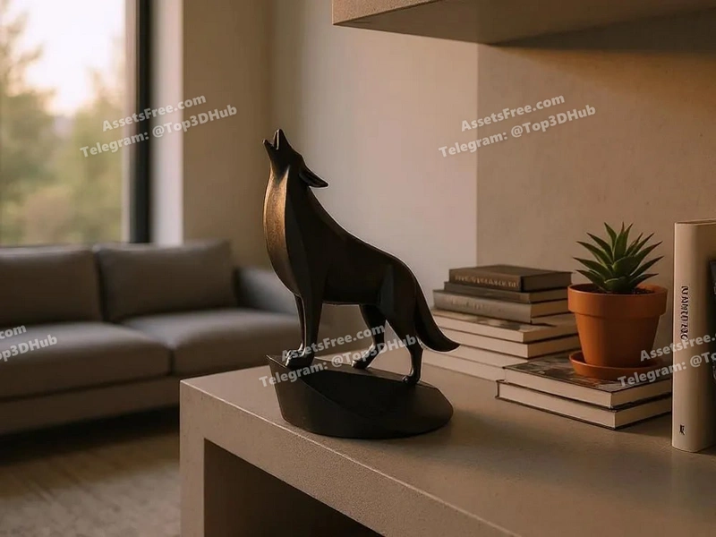 Unique+Minimalist+Howling+Wolf+on+Pedestal+ – STL 3D Print Model | AssetsFree.com Unique+minimalist+howling+wolf+on+pedestal+