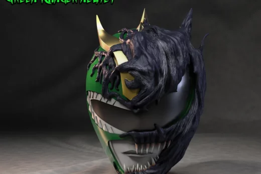 Venomized green ranger helmet