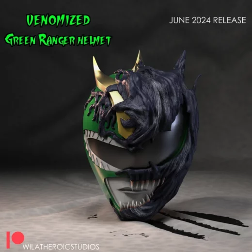 Venomized green ranger helmet