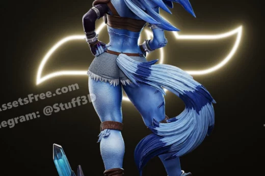 Weregarurumon nsfw + sfw peachfigure