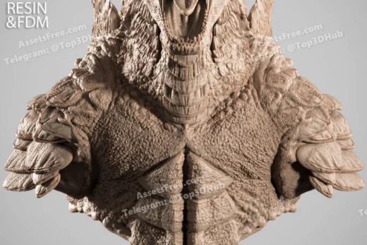 Wicked godzilla portrait bust