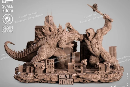Wicked godzilla vs kong diorama