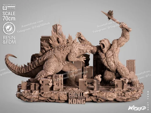 Wicked godzilla vs kong diorama