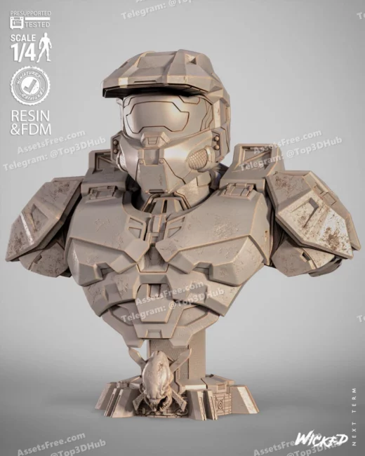 Wicked masterchief portrait bust
