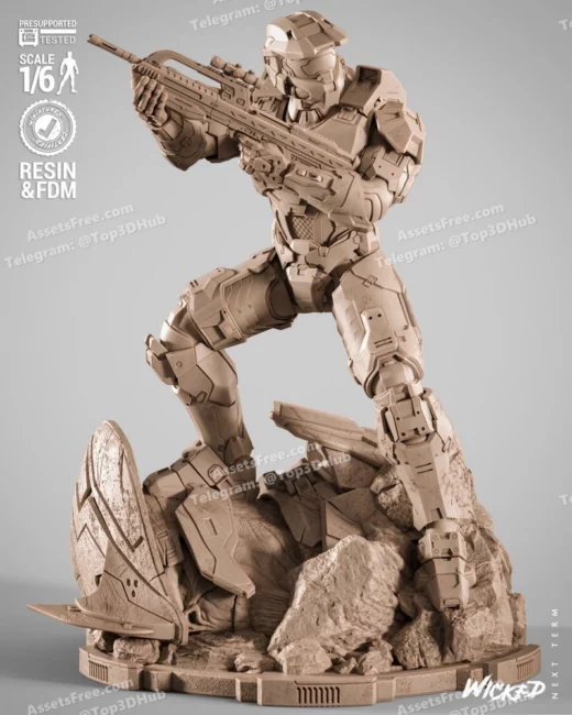 Wicked masterchief sculpture