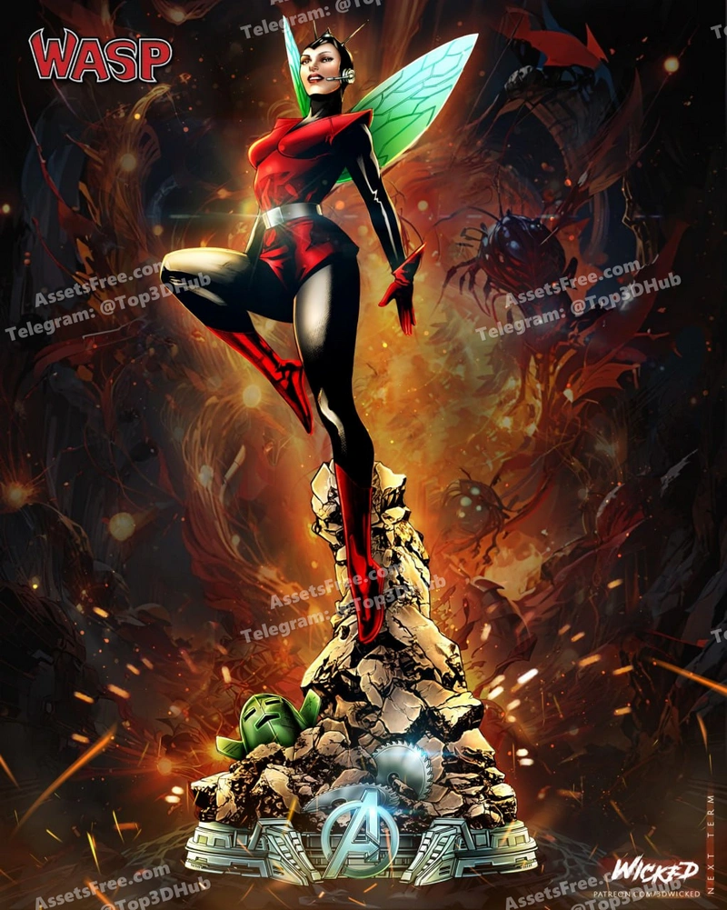 Wicked the wasp sculpture