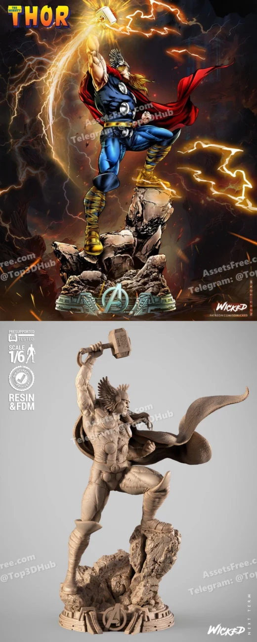 Wicked thor sculpture