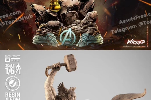 Wicked thor sculpture