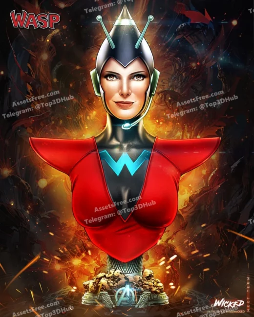 Wicked wasp portrait bust