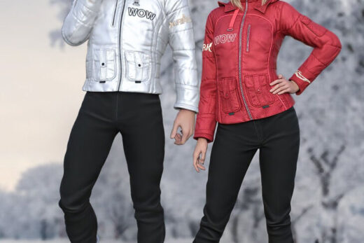 Winter down coat outfit for genesis 9