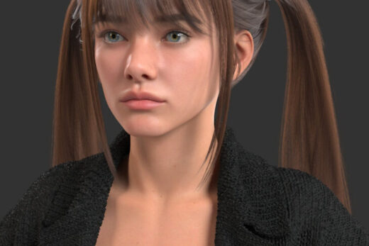 Xyz classic twin tails hair for genesis 9